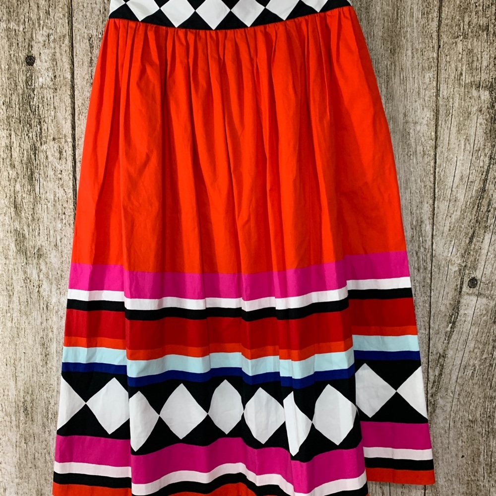 NWT Kate Spade Bold GEO Border Poplin Skirt, 2